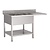 Gastro M Gastro-M S/S sink with undershelf, rear upstand and washmachine place