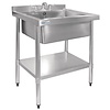 Vogue Stainless Steel Midi Pot Wash Sink with Undershelf