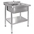 Vogue Stainless Steel Midi Pot Wash Sink with Undershelf