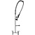 Vogue Single Hole Deck Mounted Pre-Rinse Faucet, Height 1160 mm