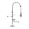 Gastro M Stainless Steel Single Hole Deck Mounted Pre-Rinse Faucet with Spout, Height 1200 mm