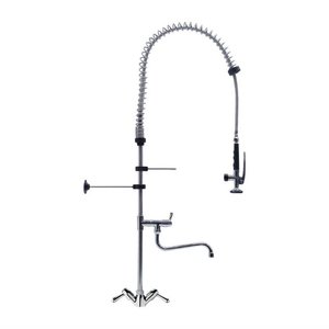 Gastro M Stainless Steel Single Hole Deck Mounted Pre-Rinse Faucet with Spout, Height 1200 mm Gastro M Stainless Steel Single Hole Deck Mounted Pre-Rinse Faucet with Spout, Height 1200 mm