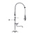 Gastro M Stainless Steel Single Hole Deck Mounted Pre-Rinse Faucet with Spout, Height 1200 mm