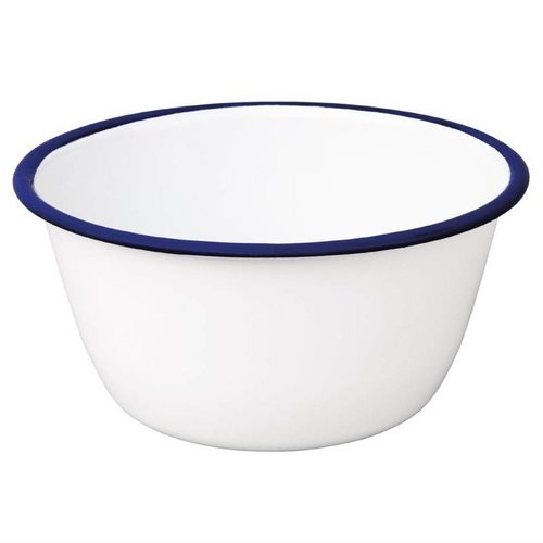 Olympia Enamel Pudding Bowls 155mm (Pack of 6)