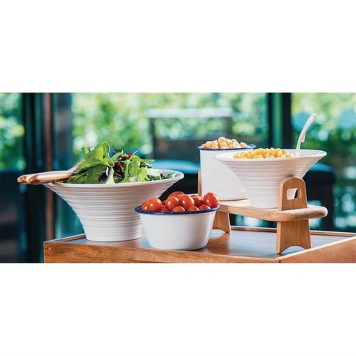 Olympia Enamel Pudding Bowls 155mm (Pack of 6)