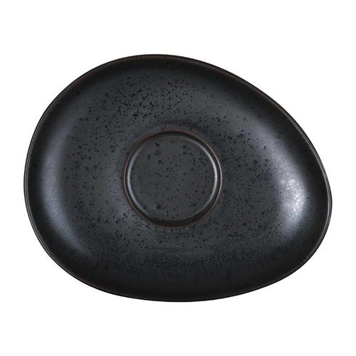 Olympia Black Saucer 128x160 mm, Fusion (Pack of 6) Olympia Black Saucer 128x160 mm, Fusion (Pack of 6)