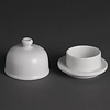 Olympia Whiteware Butter Dish with Cloche 50ml 1.8oz (Pack of 6)