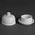 Olympia Whiteware Butter Dish with Cloche 50ml 1.8oz (Pack of 6)