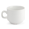 Olympia White Coffee Cup 200 ml, Linear (Pack of 12)