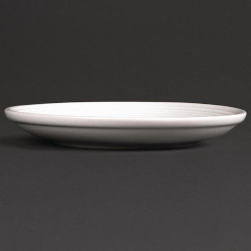 Olympia White Saucer, Linear (Pack of 12) Olympia White Saucer, Linear (Pack of 12)