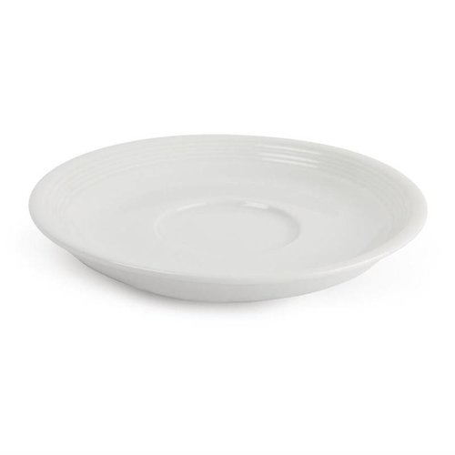 Olympia White Saucer, Linear (Pack of 12) Olympia White Saucer, Linear (Pack of 12)