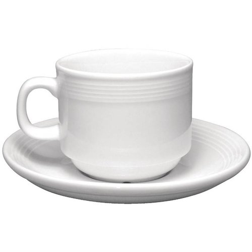 Olympia White Saucer, Linear (Pack of 12) Olympia White Saucer, Linear (Pack of 12)