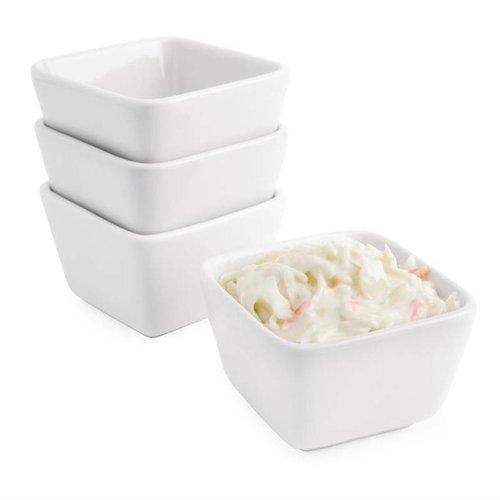 Olympia Whiteware Tall Square Mini Dishes 75mm (Pack of 12) Olympia Whiteware Tall Square Mini Dishes 75mm (Pack of 12)