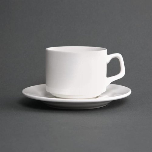 Lumina Fine China Stacking Cup 200ml (Pack of 6)