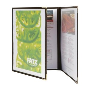 Securit Crystal Double Sided Menu Cover A4 Triple (Pack of 3) Securit Crystal Double Sided Menu Cover A4 Triple (Pack of 3)
