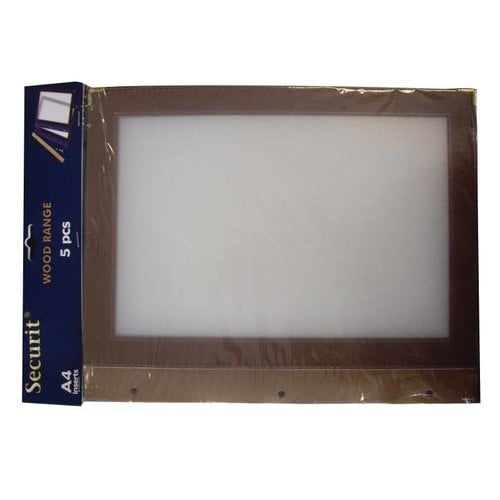 Securit Brown Edge Menu Cover Inserts (Pack of 5) Securit Brown Edge Menu Cover Inserts (Pack of 5)