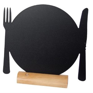 Securit Mini Plate Shaped Blackboards (Pack of 3) Securit Mini Plate Shaped Blackboards (Pack of 3)