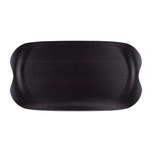 Roltex Prostokątna taca do serwowania 430 x 230 mm z materiałów odnawialnych, czarna Roltex Prostokątna taca do serwowania 430 x 230 mm z materiałów odnawialnych, czarna