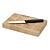 Vogue Wooden Cutting Board 230 x 150 mm Beige