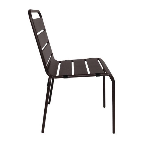 Bolero Black Stackable Chair for Outdoor Use (Pack of 4)