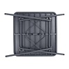 Bolero Square Slatted Steel Table Grey 700mm (Single)