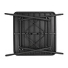 Bolero Slatted Square Steel Table Black 700mm (Single)