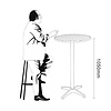 Bolero Ash Round Poseur Height Table 600mm