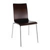 Bolero Brown Stackable Chair a Seat Height of 460 mm (Pack of 4)