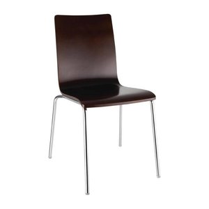 Bolero Krzesło sztaplowane brązowe z siedziskiem o wysokości 460 mm (4 szt.)