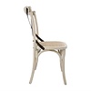 Bolero Beige Chair with Rattan Seat (Pack of 2)