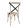 Bolero Beige Chair with Rattan Seat (Pack of 2)