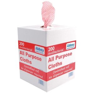 Jantex All-Purpose Antibacterial Cleaning Cloths Red (200 Pack) Jantex All-Purpose Antibacterial Cleaning Cloths Red (200 Pack)