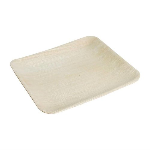 Fiesta Square Palm Leaf Plate 200x200 mm, Brown, Biodegradable (Pack of 100)