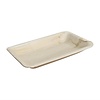 Fiesta Rectangular Palm Leaf Deep Plate 260x160 mm, Brown, Biodegradable (Pack of 100)