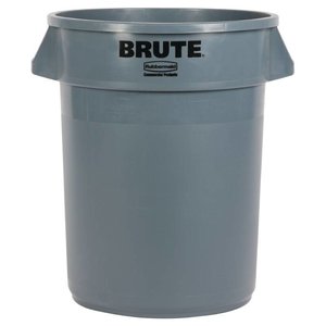 Rubbermaid 75 L Grey Round Polyethylene Wheelie Bins, Lift Lid