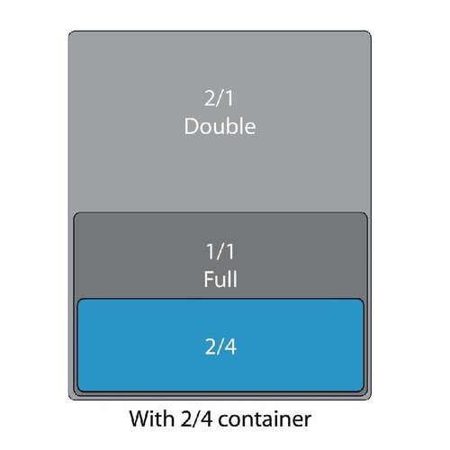 Olympia Whiteware 2/4 Two Fourths Size Gastronorm