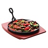 Olympia Cast Iron Round Sizzler with Wooden Stand Olympia Cast Iron Round Sizzler with Wooden Stand