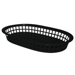 Olympia Oval Polypropylene Food Basket Black (Pack of 6) Olympia Oval Polypropylene Food Basket Black (Pack of 6)