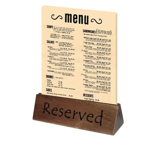 Olympia Acacia Menu Holder and Reserved Sign (Pack of 10) Olympia Acacia Menu Holder and Reserved Sign (Pack of 10)