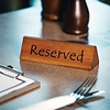 Olympia Drewniana tabliczka "Reserved" | 15x3,5x(H)3,5cm