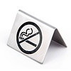 Olympia Brushed Steel No Smoking Table Sign