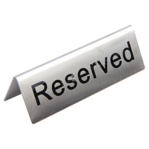 Olympia Brushed Steel Reserved Table Sign (Pack of 10) Olympia Brushed Steel Reserved Table Sign (Pack of 10)