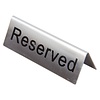 Olympia Brushed Steel Reserved Table Sign (Pack of 10)