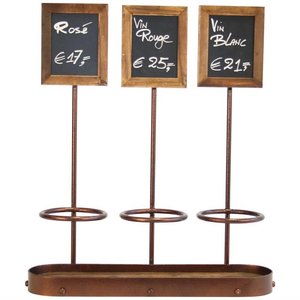 Securit Wine Bottle Display with Blackboards Securit Wine Bottle Display with Blackboards