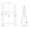 Olympia Tablica stojąca czarna | 67x66x(H)102,5cm