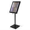 Securit LED Menu Display Case Black
