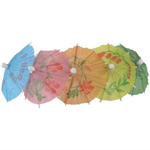 Fiesta Paper Parasols Mixed Colours (Pack of 144) Fiesta Paper Parasols Mixed Colours (Pack of 144)