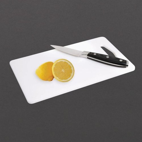 Hygiplas Low Density Polyethylene Cutting Board 153 x 255 mm White with Handle Hygiplas Low Density Polyethylene Cutting Board 153 x 255 mm White with Handle