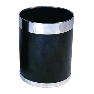 Bolero 10,2 L Black Round Stainless Steel Waste Paper Bin, Without Lid, 10,2 L Bolero 10,2 L Black Round Stainless Steel Waste Paper Bin, Without Lid, 10,2 L