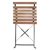 Bolero Brown Faux Wood Folding Chair for Outdoor Use (Pack of 2)